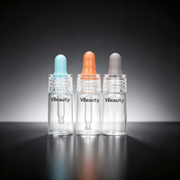 Flacon compte-gouttes en verre transparent vide de 10 ml pour huiles essentielles, idéal pour les sérums de soin de la peau