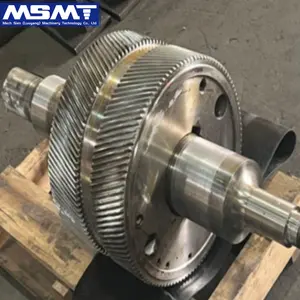 Oem Large Module Big Diameter Shrink Fit Cast Iron Shaft Double Helical Herringbone Bull Spur Gears