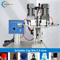 Máquina Tapadora de Roscas Eléctrica Semiautomática de Escritorio XLSGJ-6100, 30-45 Tapas/min, para Frascos de Perfume de Plástico y Vidrio, 220V, CE