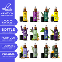 Huile Essentielle de Lavande Naturelle OEM Portable en Roll-on pour Aromathérapie – Mélange Apaisant pour Tête et Corps, Parfum Huileux, Huile Essentielle Parfumée