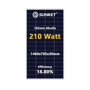 Com certificado Sunket painéis de energia solar personalizados de tamanho pequeno, todos pretos, meio corte, módulo mono fotovoltaico, 50 watts, 180 watts, 320 watts