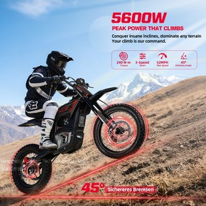 Valtinsu Em5 Pro Dirt <span class=keywords><strong>Bike</strong></span> 60V5600W Moto électrique tout-terrain haute vitesse 50Mph E <span class=keywords><strong>Pit</strong></span> <span class=keywords><strong>Bike</strong></span> - Product Image 2