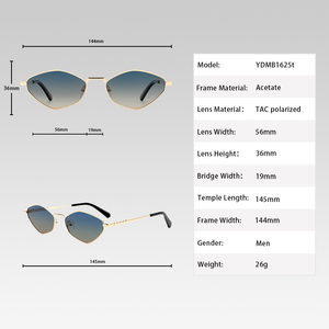 Kính mát bán chạy năm 2025, gọng kim loại, thời trang dành cho nữ, kiểu dáng kim cương bất đối xứng, kính râm chống tia UV 400 - Product Image 4