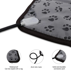 Coussin chauffant réglable couverture <span class=keywords><strong>chien</strong></span> chat chiot tapis lit animal de compagnie coussin chauffant électrique <span class=keywords><strong>Protection</strong></span> contre la mise hors tension fil étanche résistant aux morsures - Product Image 5