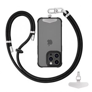 Adjustable Phone <b>Lanyard</b> Hook 8MM Crossbody Neck Strap Durable <b>Polyester</b> Multi-functional Mobile Phone Holder Length Control - Product Image 2