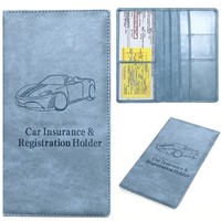 Sac de rangement pour permis de conduire, sac à documents multifonctionnel en cuir PU, porte-cartes d'immatriculation et d'assurance automobile