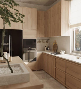 Mobile da Cucina in Legno Massello di Noce Personalizzato |   Villa di Lusso Americana |   Stile Shaker con <span class=keywords><strong>Isola</strong></span> |   Design Gratuito - Product Image 5