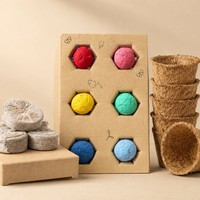 Bombes de graines biodégradables en papier artisanal, boules de germination de graines plantables, coffret cadeau écologique pour les fêtes, kit d'outils de plantation