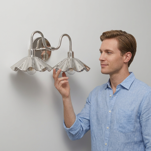 Modern Metal <b>Wall</b> <b>Sconce</b> Flower Shape Indoor <b>Lighting</b> Fixture for Bathroom Home Decor - Product Image 1
