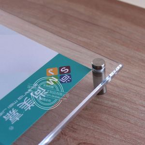 Exhibidor de Escritorio con Botón Magnético de Acrílico Transparente en Forma de T para Anuncios de Alimentos y Dulces, Restaurantes y Oficinas - Product Image 2