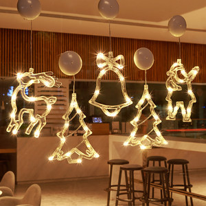 Adorno Navideño LED para Ventana, Santa Claus y Copo de Nieve Colgantes con Ventosa, Decoración para el Hogar de PVC, Funciona con Pilas, IP44, Regalos de Año Nuevo - Product Image 3