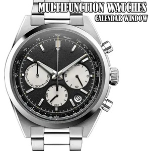 Reloj de Pulsera para Hombre CustoMulti-Function Movement con Correa de Cadena Metálica, Resistente al Agua 5 ATM, Reloj Cronógrafo de Lujo - Product Image 3