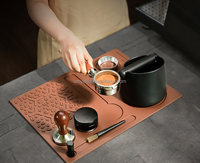 Nouveau Tapis de Tamponnage pour Espresso 2026, Tapis de Bar à Café en Silicone pour Porte-filtres, Protection de Comptoir en PVC pour Tamper à Café