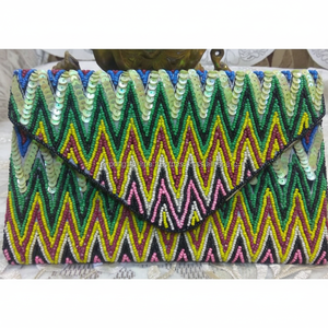 กระเป๋าคลัทช์ลูกปัดแบบแฮนด์เมดสำหรับผู้หญิงชาวอินเดียกระเป๋าแฟชั่นสไตล์โบฮีเมียนคลาสสิกสำหรับปาร์ตี้ช้อปปิ้งตอนเย็นขายส่ง - Product Image 1