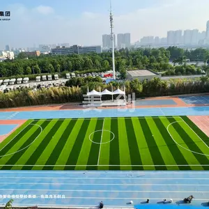 Rumput Sintetis 50Mm untuk Lapangan Sepak Bola Rumput Buatan Berkualitas Tinggi untuk Lapangan Sepak Bola