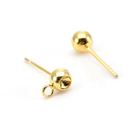 Boucles d'oreilles boule en acier inoxydable avec strass de clous d'oreille avec anneaux de boucle Boucles d'oreilles de bijoux