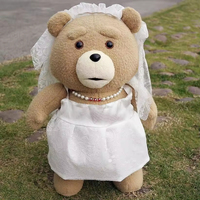 JM Adorable Ours en Peluche avec Rembourrage en Coton PP, Vêtements Interchangeables, Compagnon de Poupée, Coussin de Sommeil, Décoration pour la Maison et le Salon