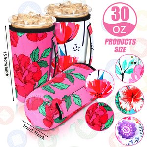 Iced <b>Coffee</b> Sleeve Custom Insulator Reusable Sleeves for <b>Coffee</b> Neoprene Cup Holder Sleeve with Handle <b>Can</b> Koozies - Product Image 3