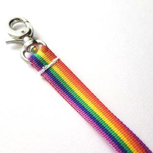 Sublimation Custom Printed logo rainbow Colored Double Sided Gay Pride Phone <b>Lanyard</b> - Product Image 3