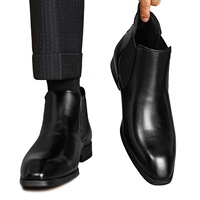 Bottes mi-mollet décontractées pour hommes Luxion, légères, à bout carré, nouvelle collection automne, en PU artificiel, style vintage, avec fermeture élastique