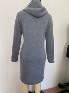 <span class=keywords><strong>Robe</strong></span> à <span class=keywords><strong>capuche</strong></span> pour femmes, vêtement chaud à manches longues, livraison directe, collection automne hiver - Product Image 3