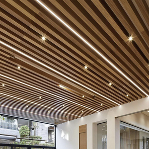 Hiện đại trang trí hạt gỗ nhôm lưới tản nhiệt Trần Batten thương mại & khu dân cư không gian Trần lưới hệ thống thành phần - Product Image 2