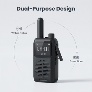 <span class=keywords><strong>Talkie</strong></span>-<span class=keywords><strong>walkie</strong></span> portable 2W avec batterie externe intégrée E21 UHF, portée 0-4km, indice de protection IP23, batterie 5000mAh, poignée améliorée, mini <span class=keywords><strong>talkie</strong></span>-<span class=keywords><strong>walkie</strong></span> - Product Image 1