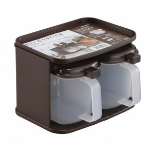 Inomata-Mini botella marrón de almacenamiento para condimentos de cocina - Product Image 1