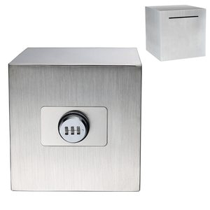 Metal Money Saving Box Stainless Steel Password Reusable Combination Lock Piggy Bank for Adults