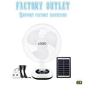 12 Inch Bảng <span class=keywords><strong>Fan</strong></span> Với Bóng Đèn Có Thể Sạc Lại Điện Năng Lượng Mặt Trời <span class=keywords><strong>Fan</strong></span> Khẩn Cấp Cao Điện Gió Lắc Đầu Quạt Năng Lượng Mặt Trời - Product Image 2