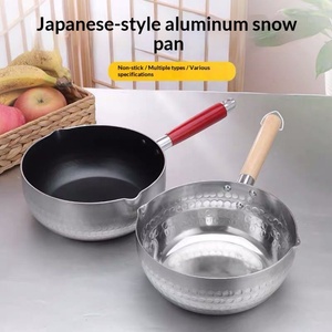 Durable Aluminum Alloy Soup Pot Japanese Style Saucepan <b>with</b> Wooden Handle Kitchen Cooking Pot Wholesale Manufacturer - Product Image 2