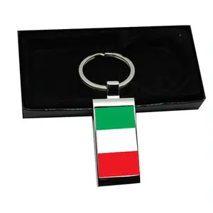 Keychain Custom Metal Country Flag Custom Logo Stamping Design Sublimation Metal Blank Keychain