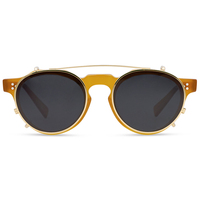 Lunettes de soleil vintage personnalisées en acétate avec montures interchangeables pour hommes et femmes