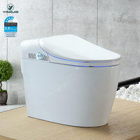 Articles sanitaires intelligents haut de gamme, toilettes intelligentes modernes en céramique et porcelaine avec capteur automatique
