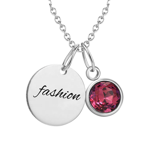 joyería personalizada S925 plata de ley personalizado en forma de moneda inicial nombre collares piedras collar de encanto - Product Image 1