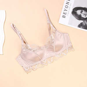 Reggiseno Balconette da <span class=keywords><strong>Donna</strong></span> in Pizzo, Regolabile, Estivo, Lavorato a Maglia, Coppe 3/4, Senza Ferretto, Supporto Senza Cuciture, Traspirante, per Seni Grandi, Reggiseni Sexy - Product Image 2