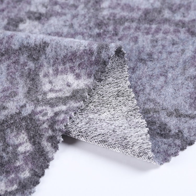 Hot sale customized textile single-sided brush hacci polyster printed fabrics for pajamas