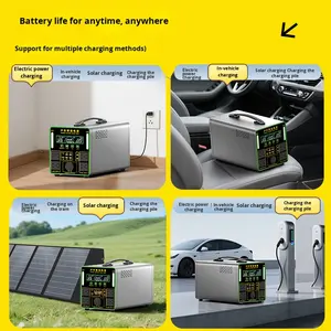 Station d'alimentation portable 5500W, alimentation mobile, stockage d'énergie solaire d'urgence, banque d'alimentation 110v/220v, charge rapide - Product Image 3