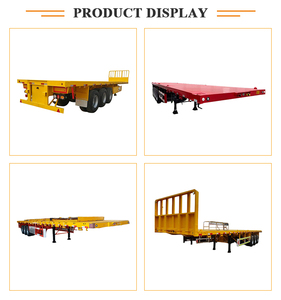 Good Quality 3 Axle 40ft Flat Bed Deck Semi Trailer Container <b>Flatbed</b> Semi-trailer 4x4 Flat Bed <b>Truck</b> Trailers for Vehicle - Product Image 2