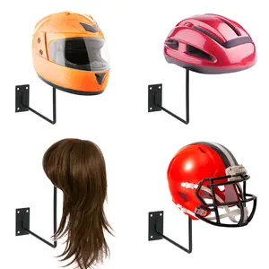 High Quality Metal Helmet Display Stand Motorcycle Helmet Holder Hanger Support Wall Mounted Hook Rack Motorcycle Accessories