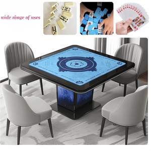 Tapis de Mahjong Premium en Velours Bleu 32,4 Pouces Pliable Lavable en Machine Multi-jeux avec Sac de Transport Décorations de Fête En Stock - Product Image 5