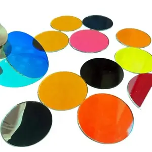 Custom 0.3mm 0.5mm 0.7mm 1.1mm 2mm Thick Heat Resistant Color Glass Filter Gobo Glass For Projector