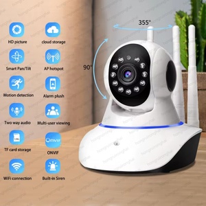 กล้องวงจรปิดไร้สาย V380 HD 1080P Wifi IP ความละเอียด 2MP พร้อมระบบเสียงสองทาง กล้องดูเด็ก ระบบมองเห็นกลางคืนด้วยอินฟราเรด ตรวจจับความเคลื่อนไหว เซ็นเซอร์ CMOS รองรับ P2P - Product Image 6