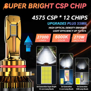 DGLS LED Đèn Pha X23 Công Suất Cao 270W 27000lm LED H1 H3 H4 H7 <span class=keywords><strong>H11</strong></span> 9005 9006 9007 Canbus LED Đèn Pha Bóng Đèn Luces LED - Product Image 3