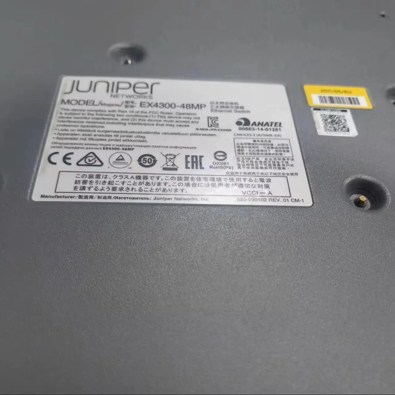 juniper EX4300-48MP 24 Port 10/100/1000BASE-T, 24 Port 100/1000/2500/5000/ 10000BASE-T 95 W PoE