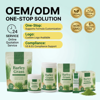 Poudre de jus d'herbe d'orge biologique de qualité alimentaire OEM sous marque privée, soluble dans l'eau, emballage personnalisé, vente en gros, supplément en vrac