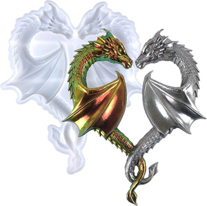 Wall Decoration Pendant Crystal Epoxy Resin <strong>Mold</strong> Casting Mould Hanging Ornament Heart <strong>Dragon</strong> Silicone <strong>Mold</strong> for Resin Art <strong>Dragons</strong>