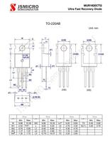MUR1620 MUR1620CT MUR1620CTG MUR1640 MUR1640CT MUR1640CTG MUR1660 MUR1660CT MUR1660CTG 16A Diode de redressement à récupération ultra rapide