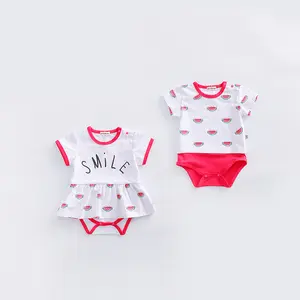 网上批发商店时尚廉价婴儿护理产品可爱女婴服装配Pp短裤设计