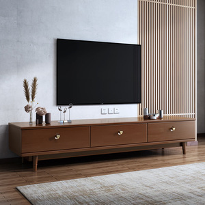 Nordic Style Solid Wood TV <b>Cabinet</b> 180Cm Storage TV Stand For Living Room - Product Image 1